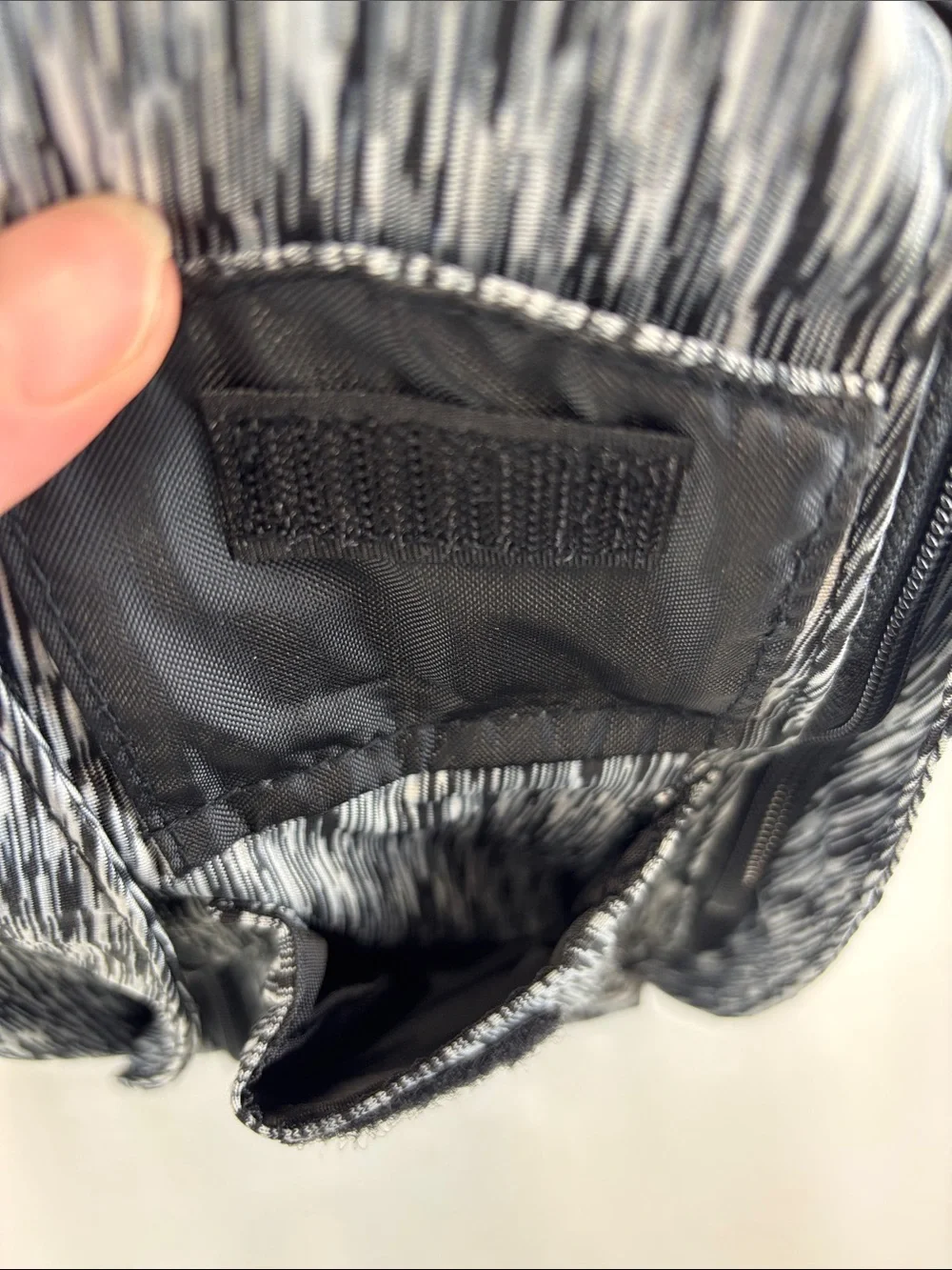 KAVU Rope Sling Bag Black and White Polyester